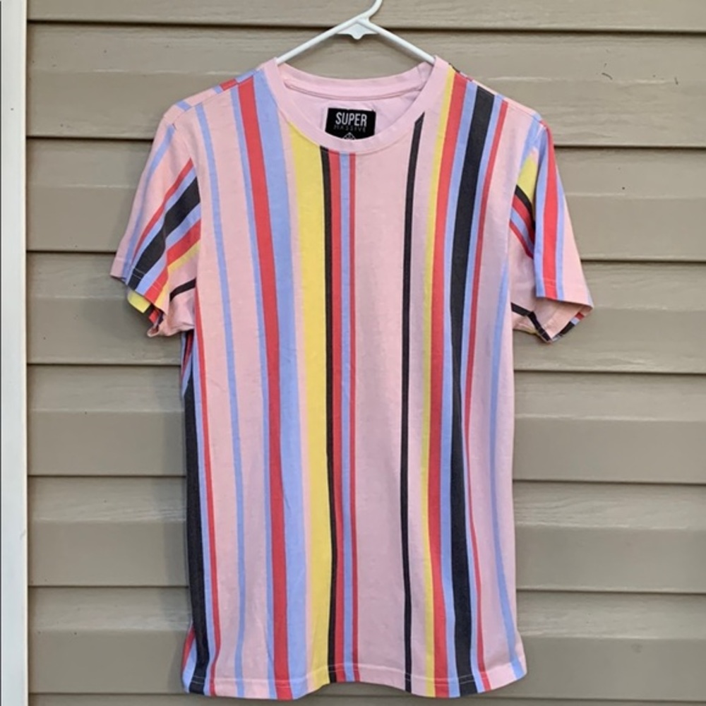 Super Massive mens multicolored striped shirt